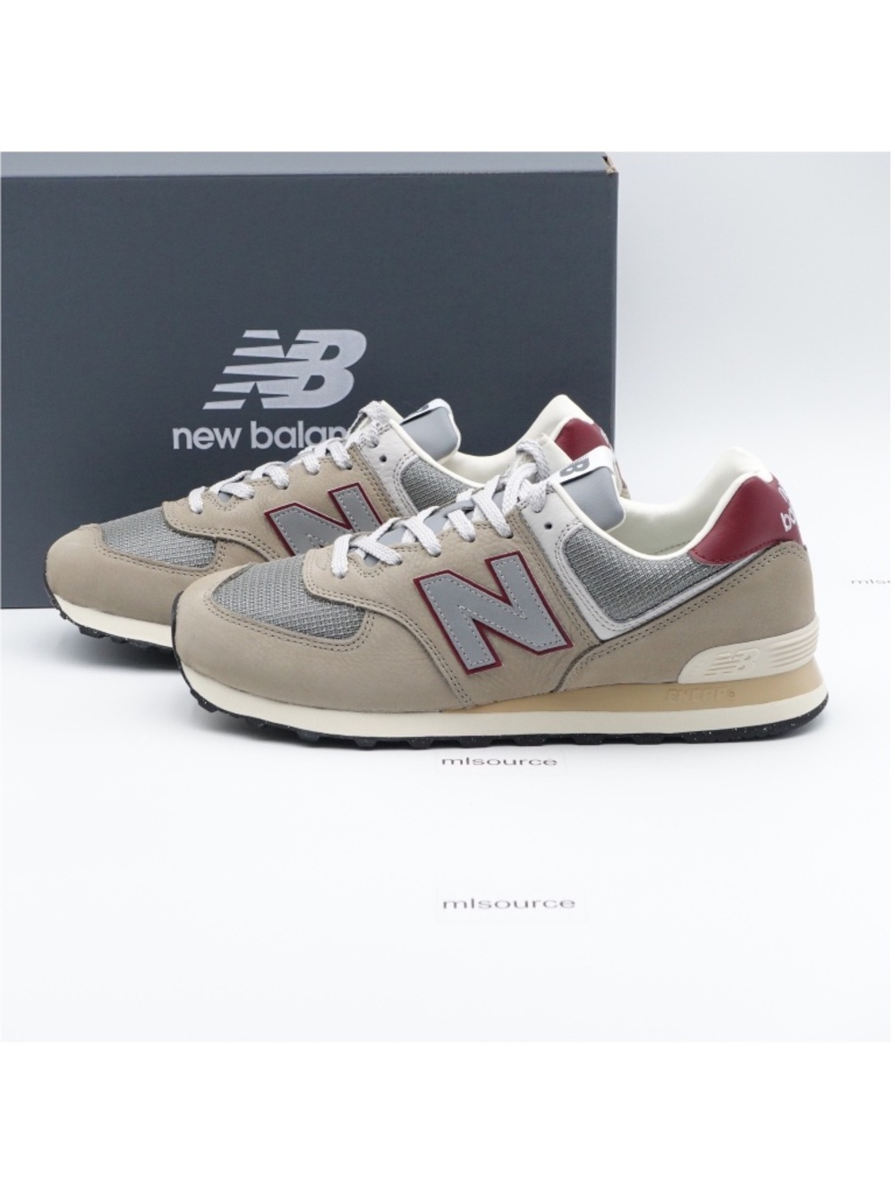 NEW Size 11 Men's New Balance 574 Sneakers U574SKB Arid Stone/Monarch Burgundy